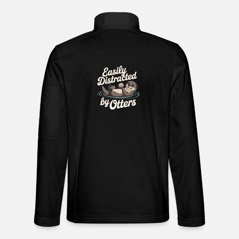 Easily Distracted by Otters - Unisex Softshelljacke - Schwarz