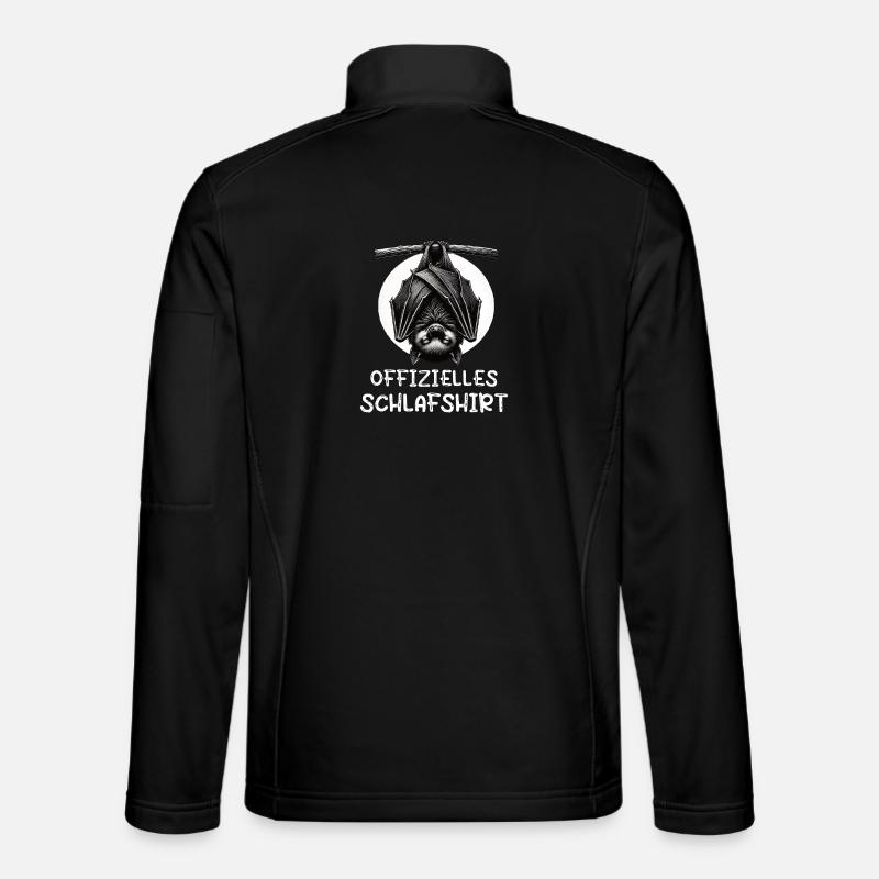 Official Sleeping Shirt Bat Bats - Unisex Softshell Jacket - black