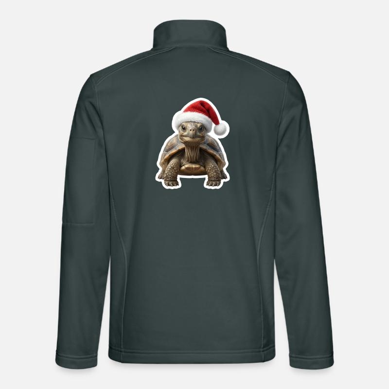 Gemuetliche Schildkroete feiert langsam Unisex Softshelljacke