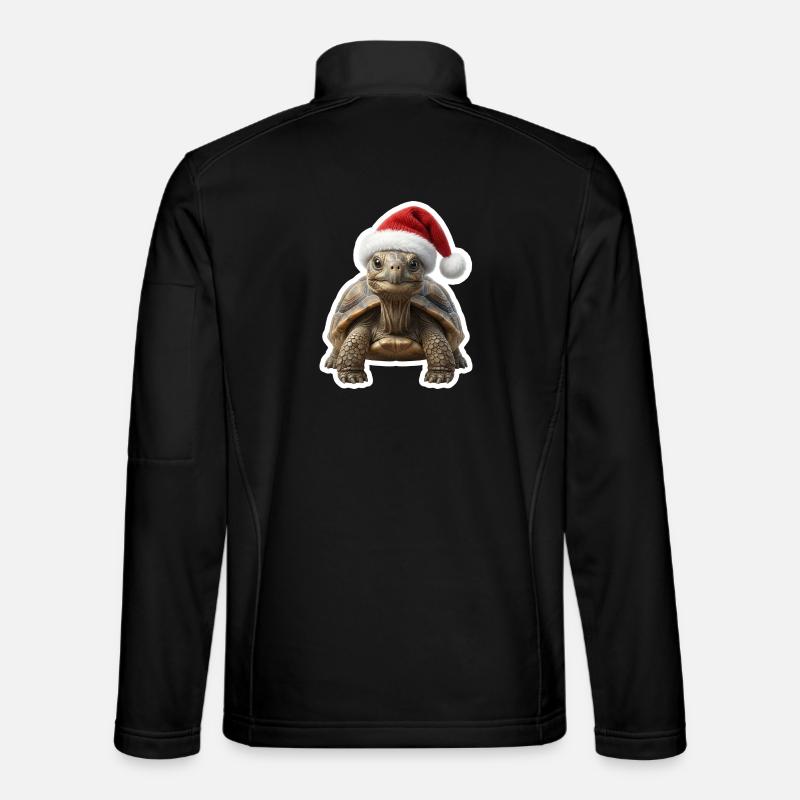 Gemuetliche Schildkroete feiert langsam - Unisex Softshelljacke - Schwarz