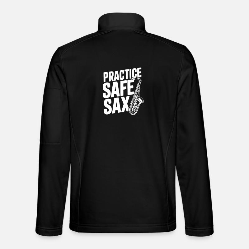 Practice Safe Sax - Unisex Softshell Jacket - black