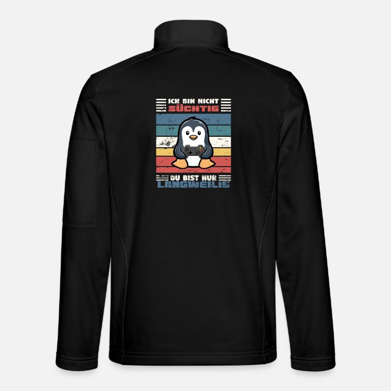 süchtiger zocker - Unisex Softshelljacke - Schwarz