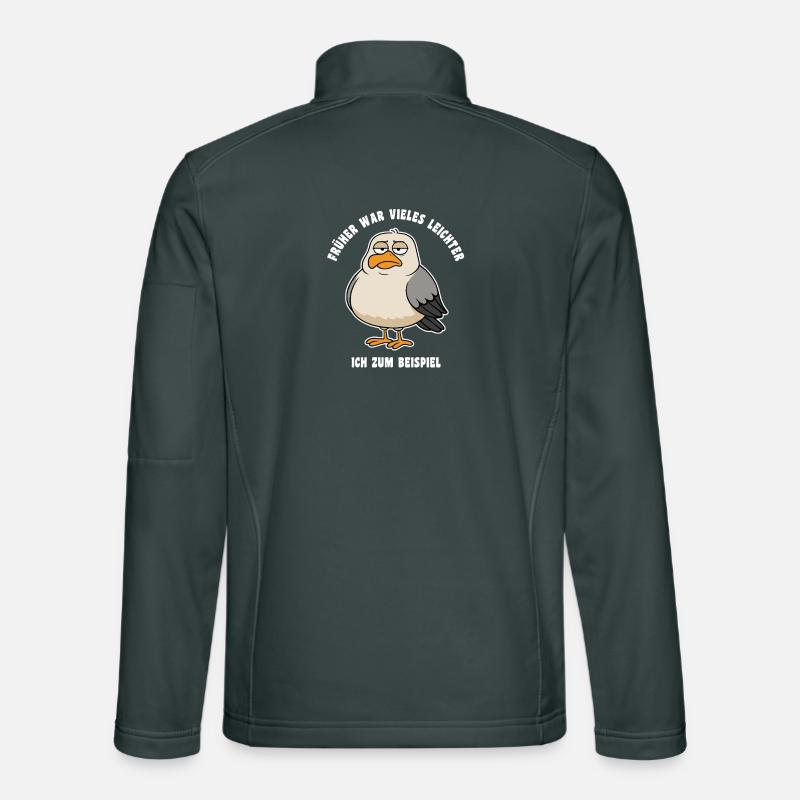Autrefois, beaucoup de choses étaient plus faciles - Expression de la mouette Veste en tissu softshell Unisexe