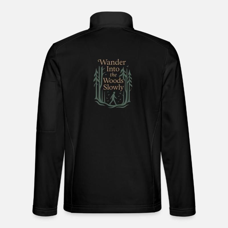 Forest Walk Overthinker Mental Reset - Unisex Softshell Jacket - black