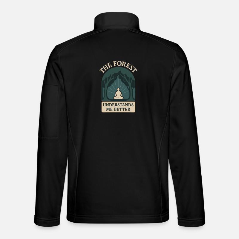 Forest Walk Overthinker Mental Reset - Unisex Softshelljacke - Schwarz