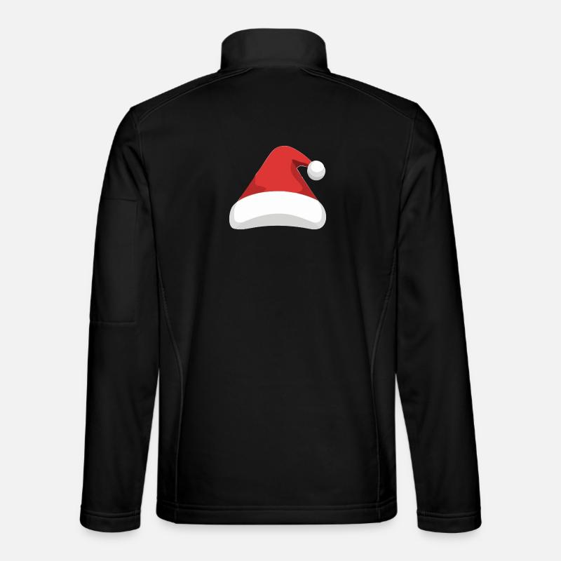 Elf Hat Santa Hat - Unisex Softshell Jacket - black