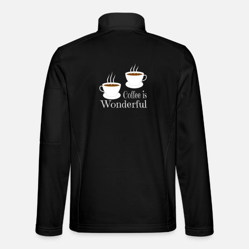 Kaffee - Unisex Softshelljacke - Schwarz