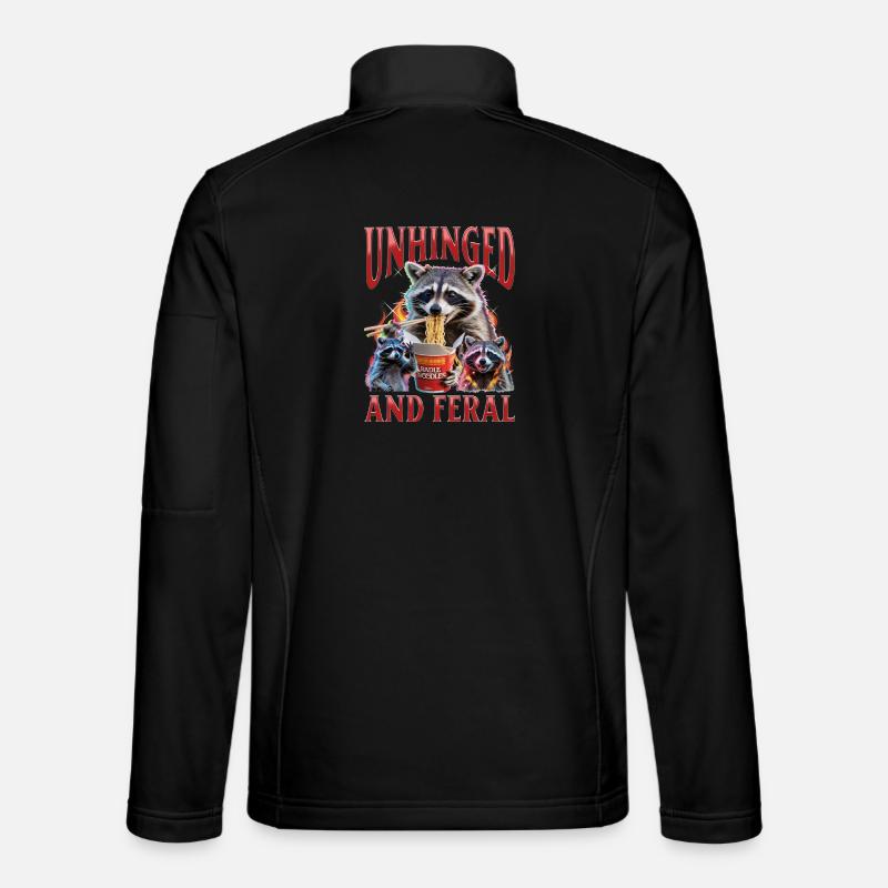 Funny Raccoon - Unisex Softshelljacke - Schwarz