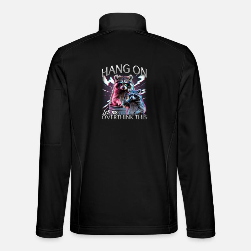 Funny Raccoon - Unisex Softshell Jacket - black