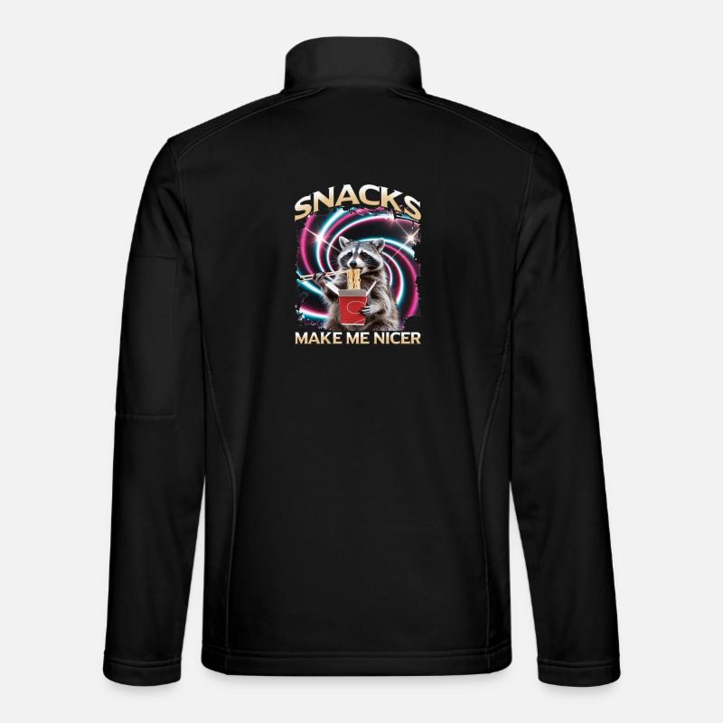 Funny Raccoon - Unisex Softshell Jacket - black
