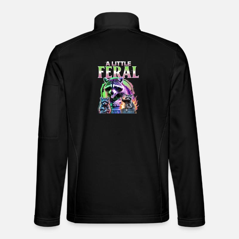 Funny Raccoon - Unisex Softshelljacke - Schwarz