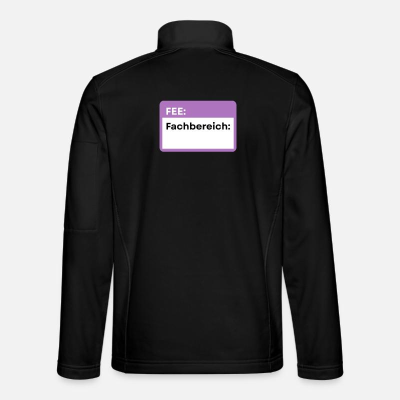 Fachbereich Schild Lila - Unisex Softshelljacke - Schwarz