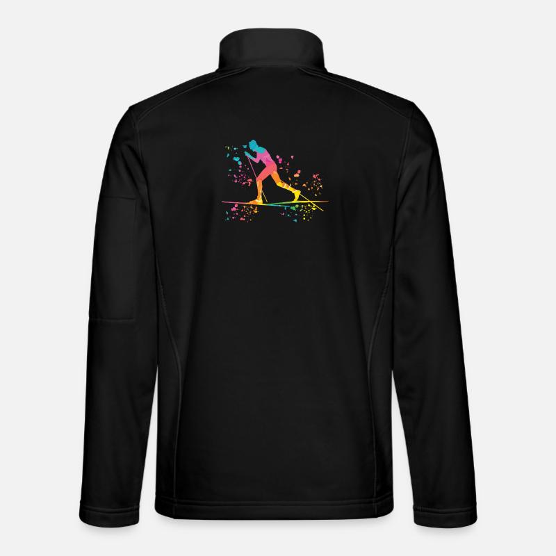 Skilangläufer Skilanglauf - Unisex Softshelljacke - Schwarz