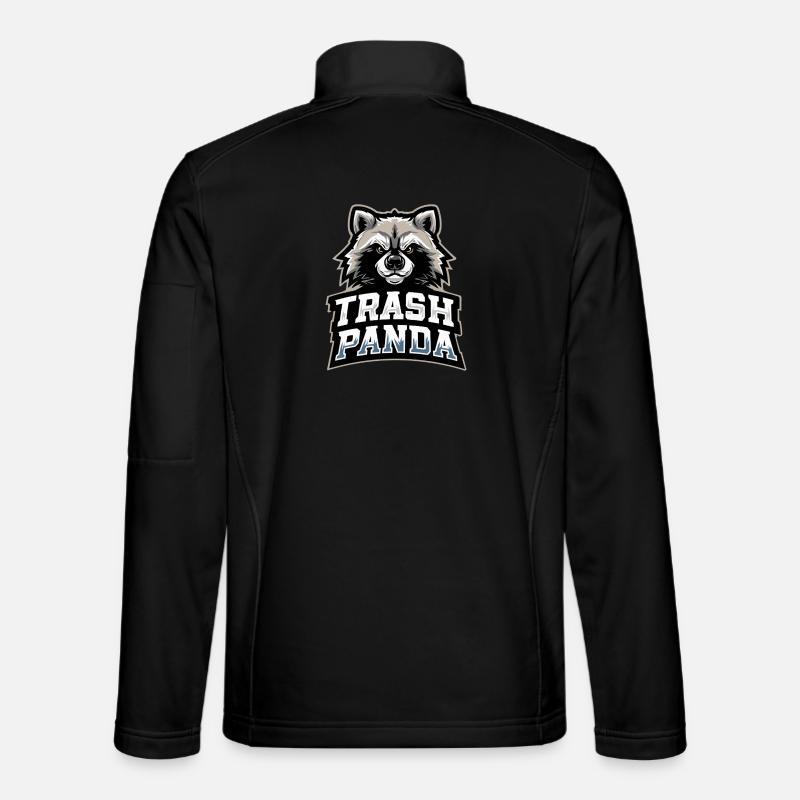 Trash Panda Waschbär Emblem - Unisex Softshelljacke - Schwarz