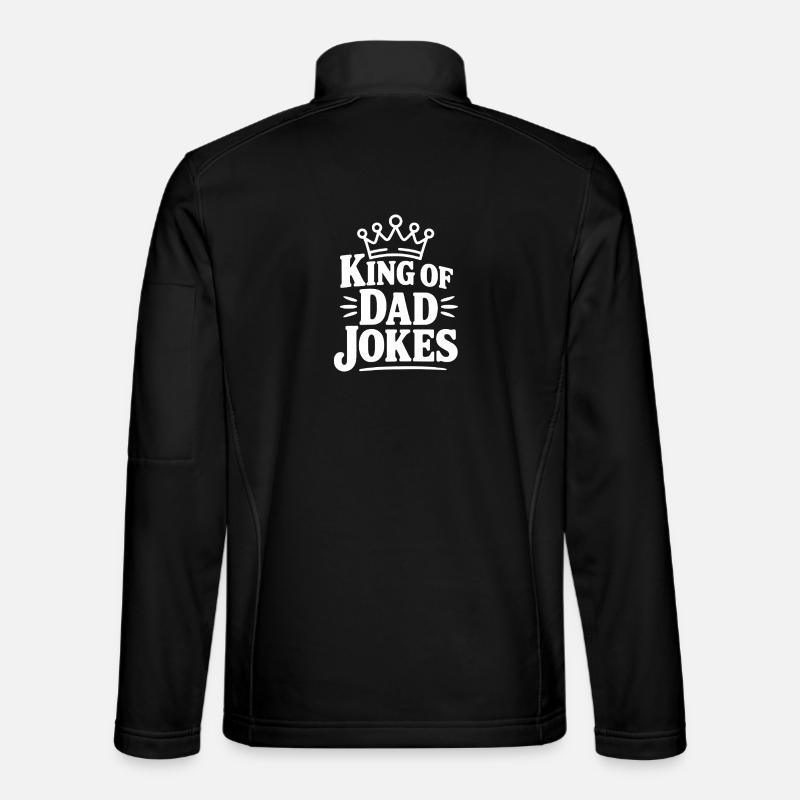 König der Vater-Witze - Unisex Softshelljacke - Schwarz