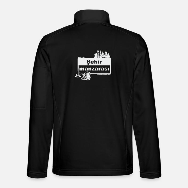 Stadtbild - türkisch - ready when you are - Unisex Softshelljacke - Schwarz