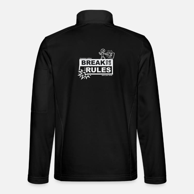 Break your silly rules - frameless edition - Unisex Softshelljacke - Schwarz