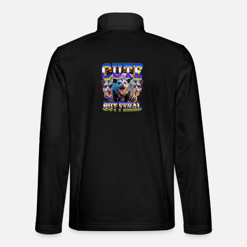 Funny Opossum - Unisex Softshelljacke - Schwarz