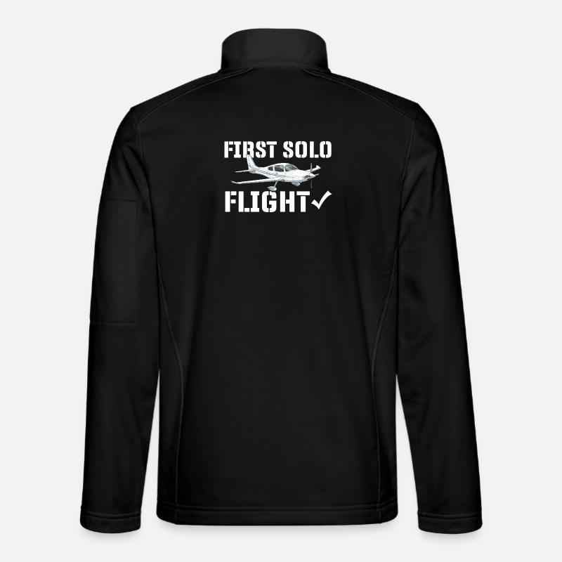 Erster Solo-Flug Humor-Pilotenstudent - Unisex Softshelljacke - Schwarz