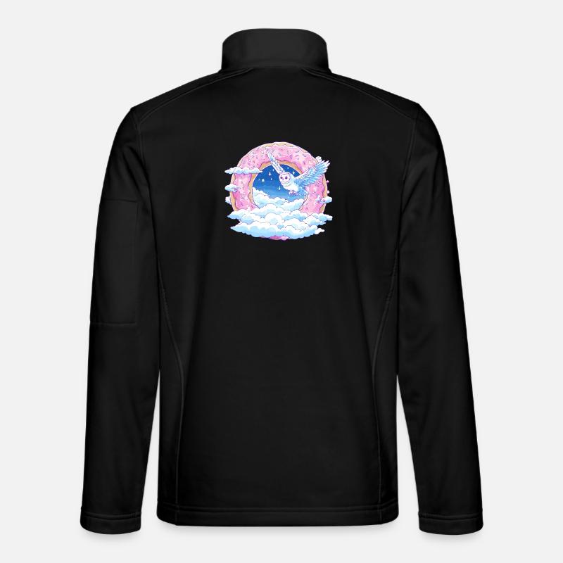 Donut Sky Owl Flight - Unisex Softshell Jacket - black