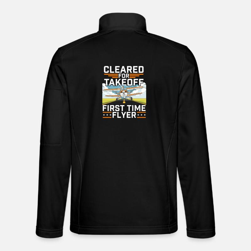 Startfreigabe als Erstflieger - Unisex Softshelljacke - Schwarz