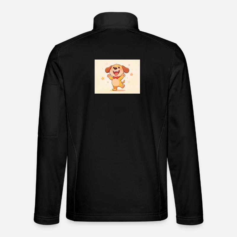 Es ist ein lustiger Hund - Unisex Softshelljacke - Schwarz