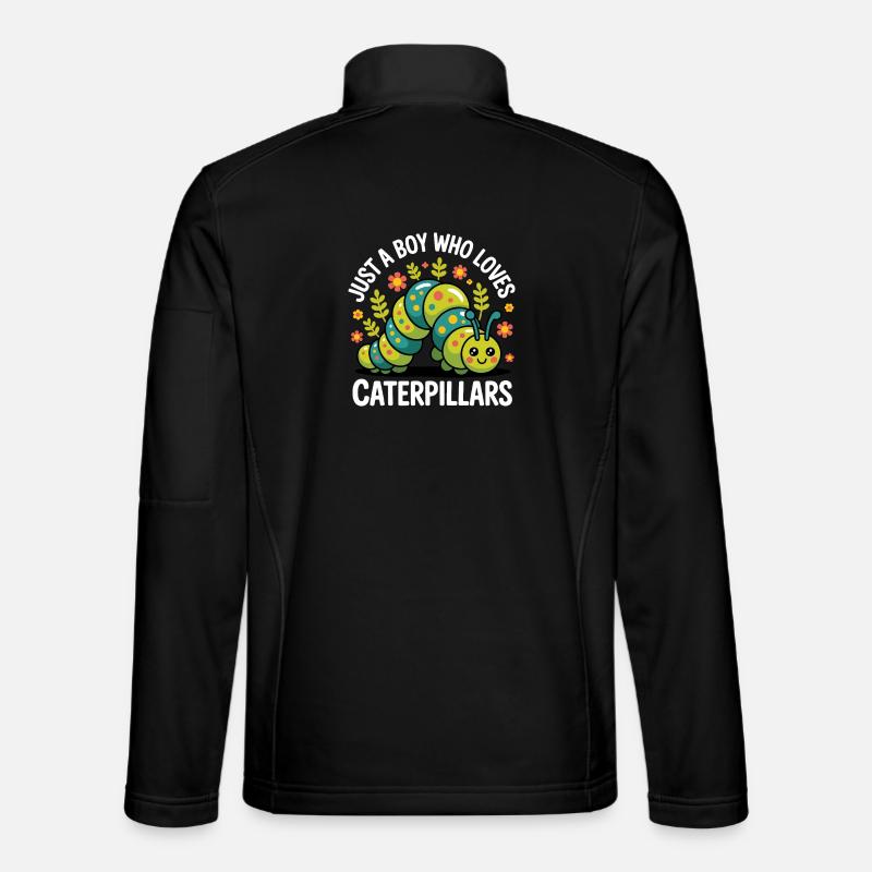 Raupe Junge Geschenk - Unisex Softshelljacke - Schwarz