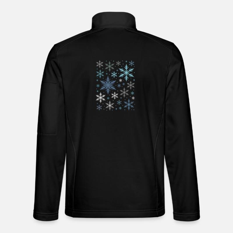 Schneeflocken Winter Weihnachten - Unisex Softshelljacke - Schwarz