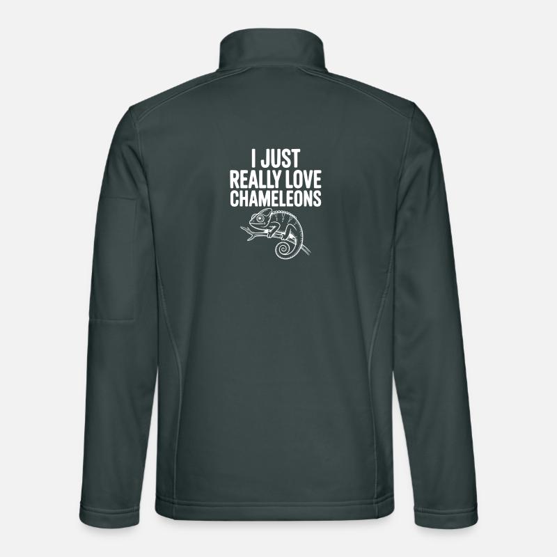 Ich liebe Chamäleons einfach. Unisex Softshelljacke