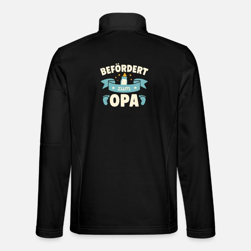 Befördert zum Opa - Unisex Softshelljacke - Schwarz