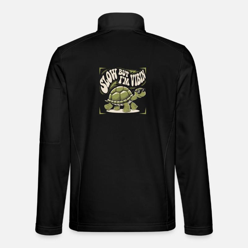 Slow But Im Vibing Funny Tortoise Unisex Softshell Jacket