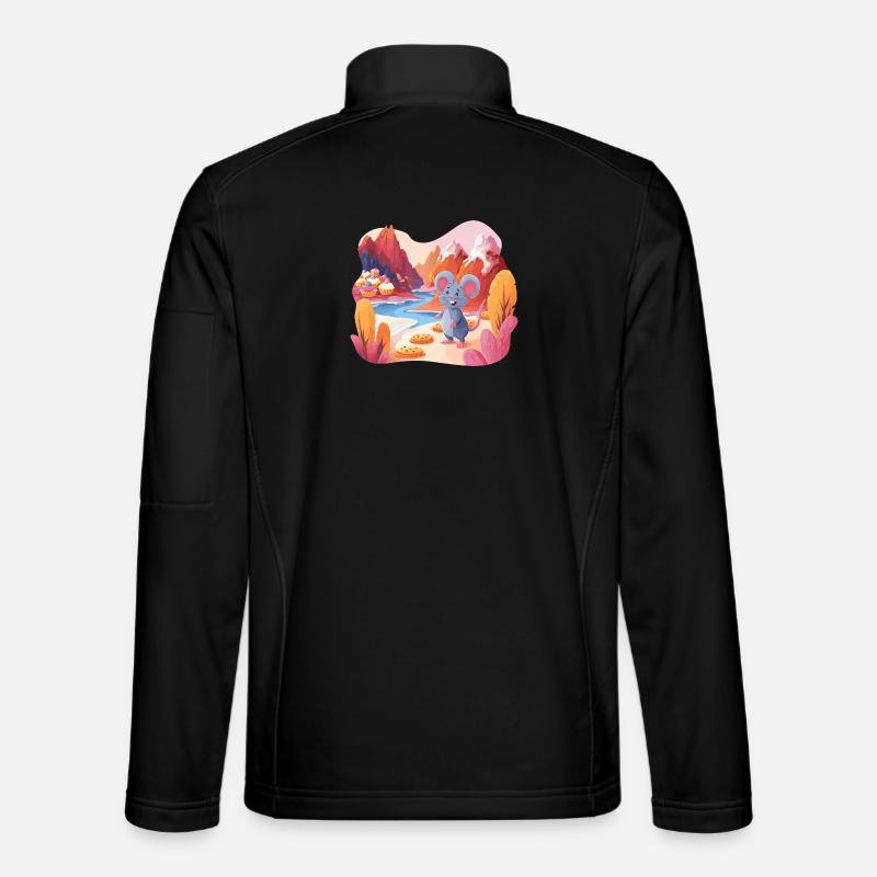 Zuckerkulisse Mausabenteuer - Unisex Softshelljacke - Schwarz