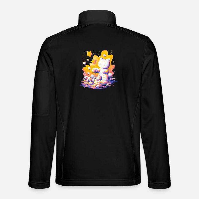 Cat Cosmos Neon Palette Unisex Softshell Jacket