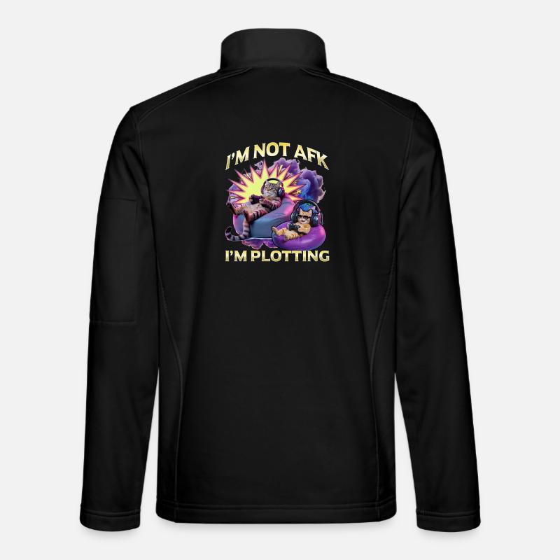 Funny Gaming Gamer Cat - Unisex Softshelljacke - Schwarz