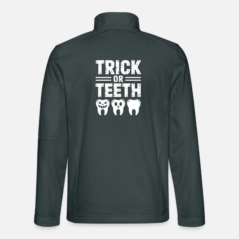 Trick oder Teeth Halloween-T-Shirt Unisex Softshelljacke
