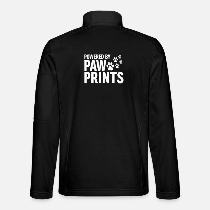 Powered By Paw Prints Hundeliebe Statement - Unisex Softshelljacke - Schwarz