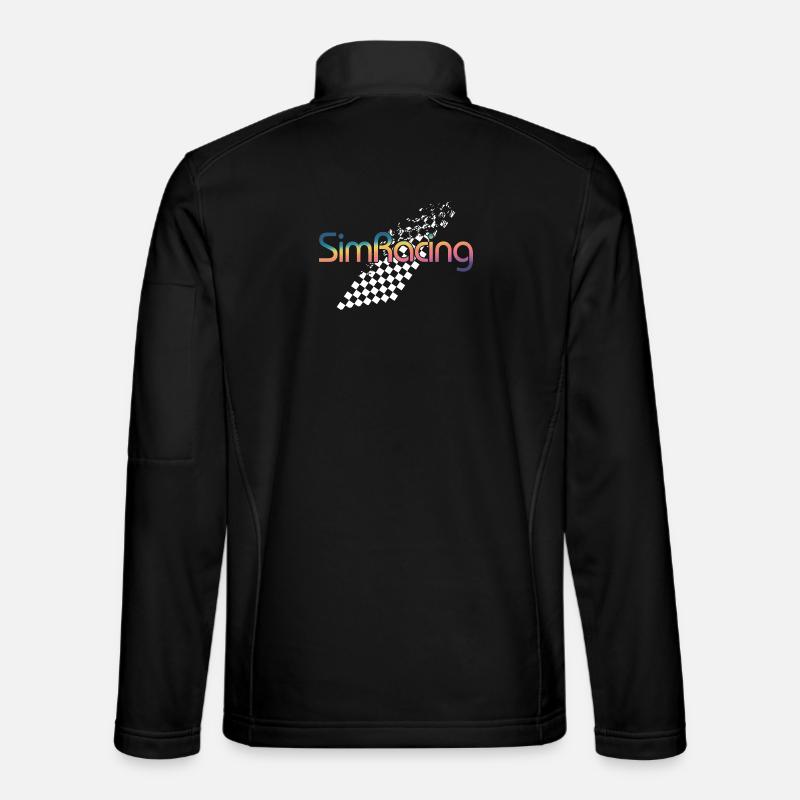 SimRacing Gradient Logo - Unisex Softshell Jacket - black