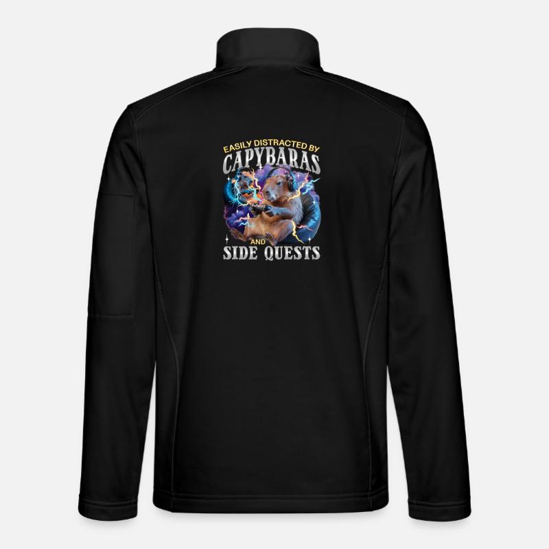 Funny Gaming Gamer Capybara Unisex Softshell Jacket