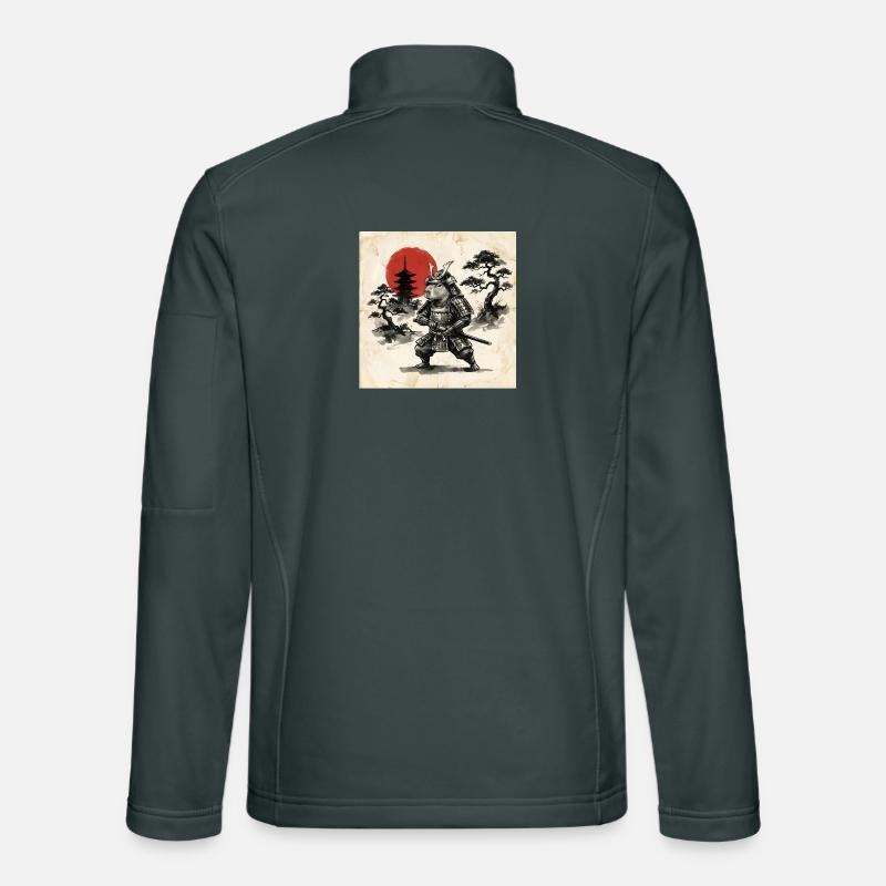 Samurai Hamster Vor Roter Japan Sonne Unisex Softshelljacke