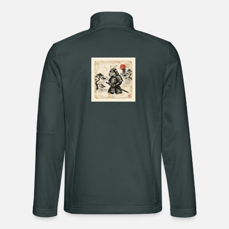 Capybara Samurai Japanischer Krieger Unisex Softshelljacke