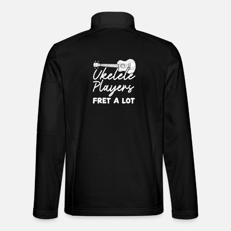 Hawaiian Ukulele Uke Ukulele - Unisex Softshell Jacket - black