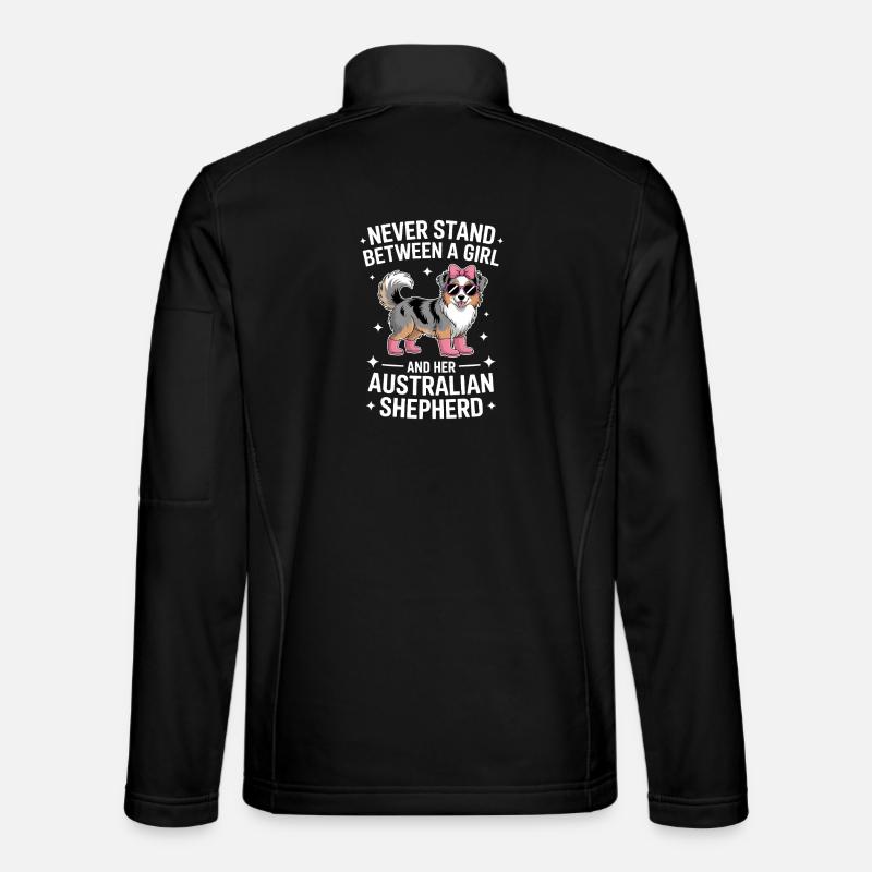 Australian Shepherd Spruch Shepherd Geschenk - Unisex Softshelljacke - Schwarz