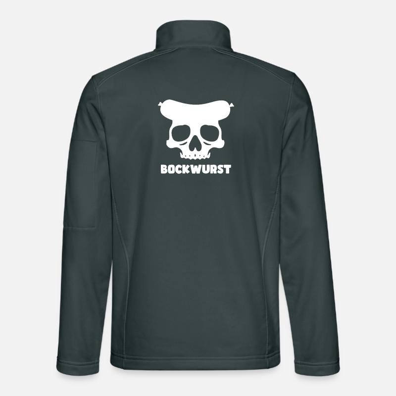 Graphique de crâne de Bockwurst Veste en tissu softshell Unisexe