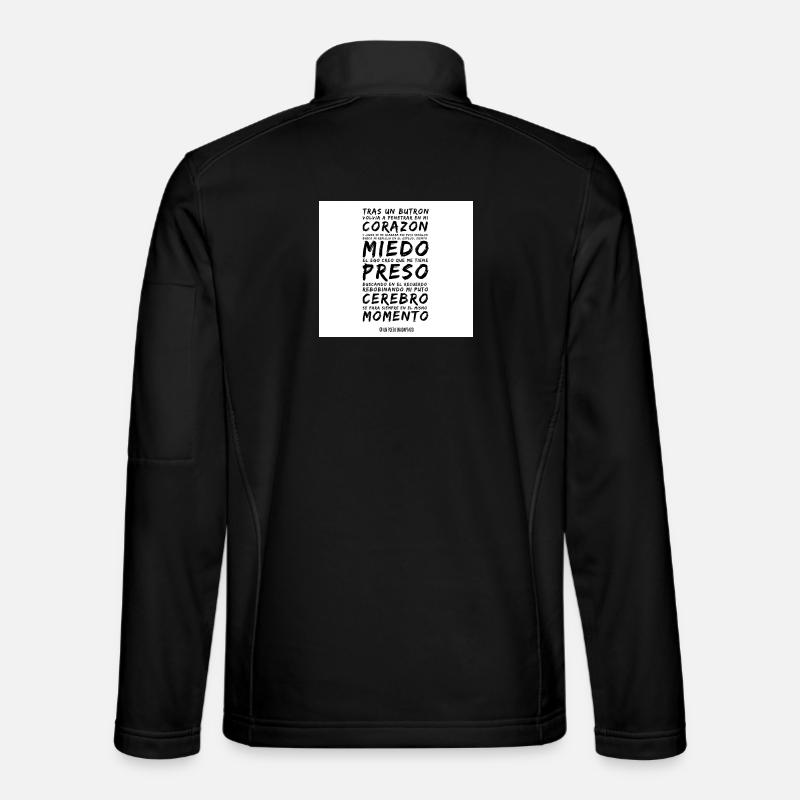 Herz und Angst im Vers - Unisex Softshelljacke - Schwarz