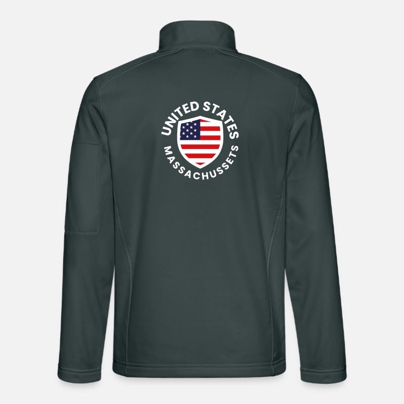 Amerikanischer Schild mit Flaggendesign Unisex Softshelljacke
