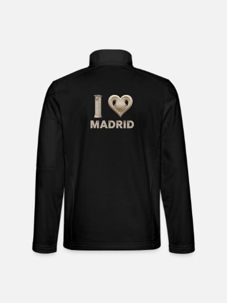 I Love Madrid – Monumental Architecture - Unisex Softshell Jacket - black