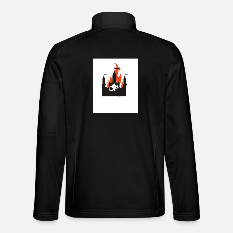 Château du Dragon en feu - Veste en tissu softshell Unisexe - noir