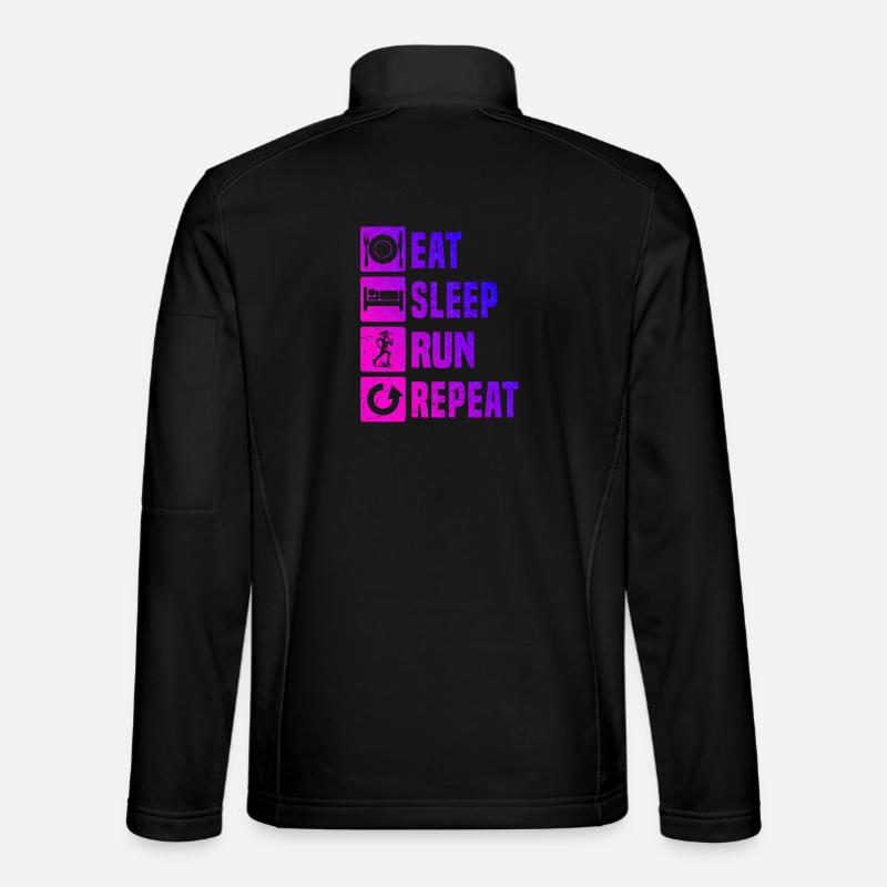 Classic running motif - Unisex Softshell Jacket - black