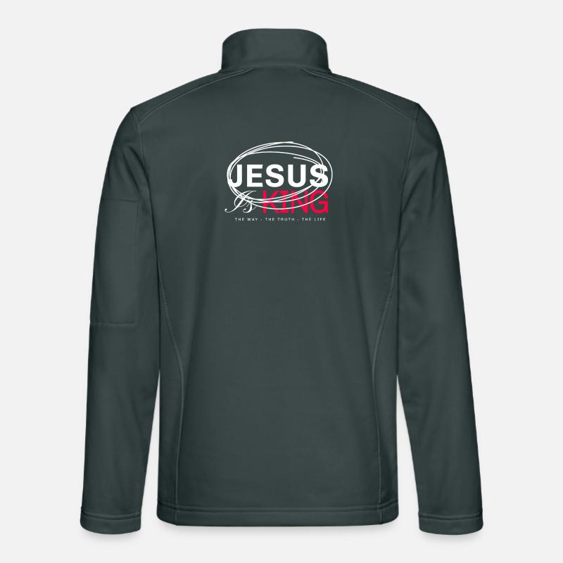 Jesus King Bold Typography Unisex Softshell Jacket