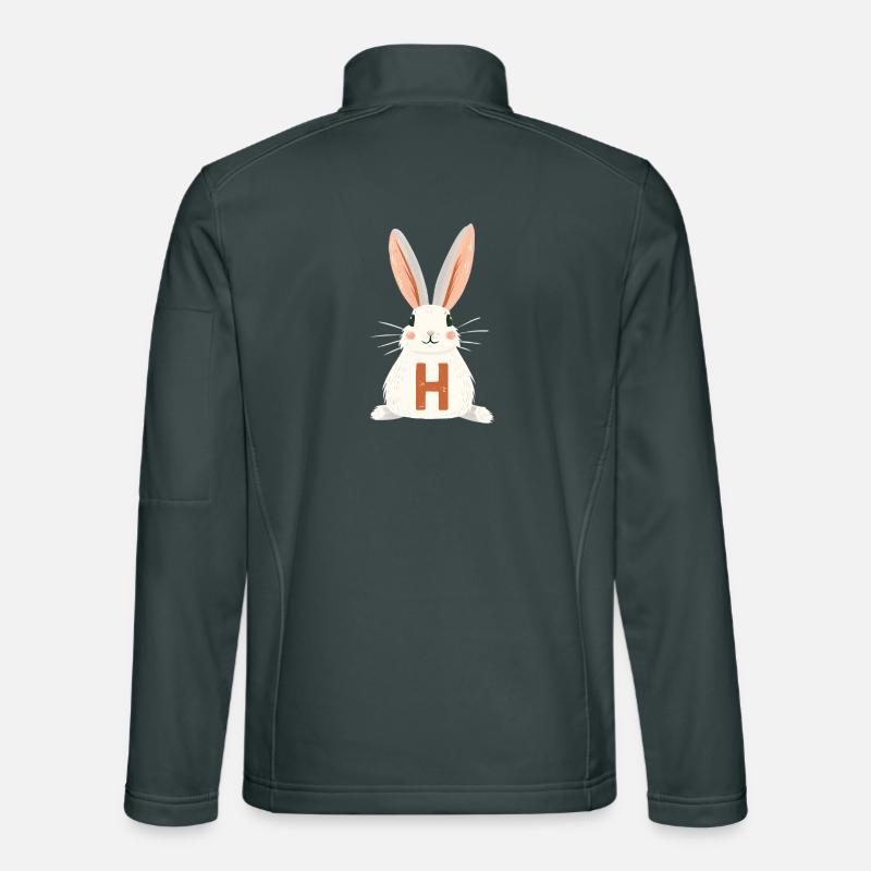 H Letter - Bunny - Customizable Unisex Softshell Jacket